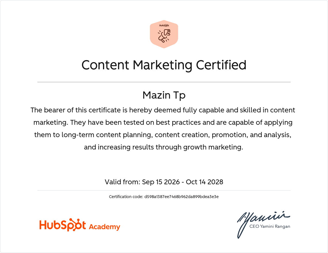 Content Marketing Certified